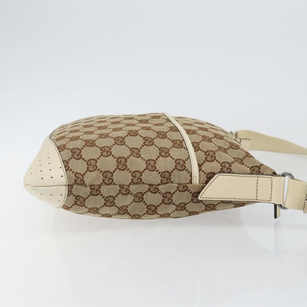 GUCCI GG Canvas Shoulder Bag Beige Silver 145857 Auth 145193 - Picture 3 of 16